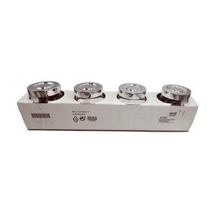 IKEA Rajtan Spice Jars Glass Silver Lid Set of 4 5oz‎ New Kitchen Crafts
